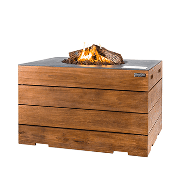 Cocoon Table Lounge & Dining RVS/Teak Rechthoek