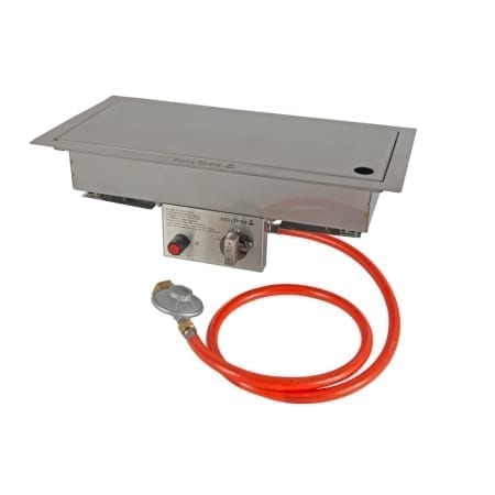 Inbouwbrander 50 cm x 25 cm RVS