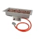Inbouwbrander 50 cm x 25 cm RVS