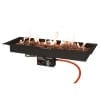 Inbouwbrander 76 cm x 26 cm zwart (Limited edition!) met vuur