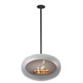 Le Feu Sky Nickel Black Pole Bio-ethanol Haard Hangend