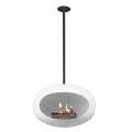 Le Feu Sky White Black Pole Bio-ethanol Haard Hangend