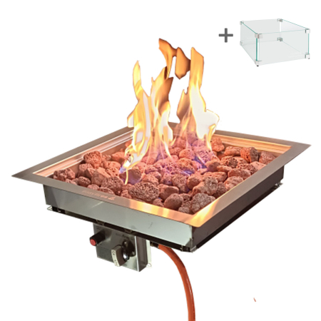 Easyfires inbouwbrander 50 cm x 50 cm - gratis glasombouw