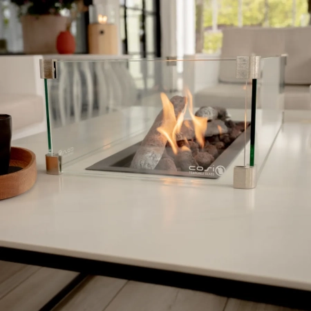 Cosidesign Line 120 zwart met wit marmerlook blad