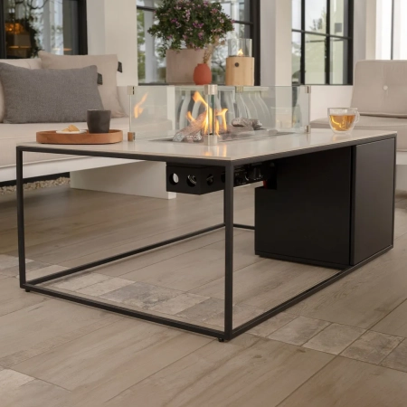 Cosidesign Line 120 zwart met wit marmerlook blad