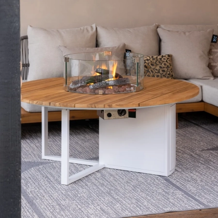 Cosiloft 120 wit / teak rond