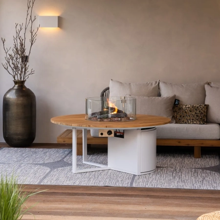 Cosiloft 120 wit / teak rond