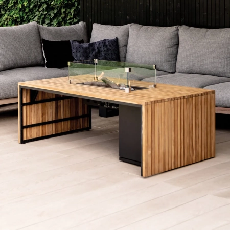 Cosibridge 140 cm met teakhout vuurtafel