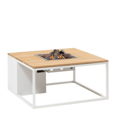 Cosiloft 100 white/teak vierkant