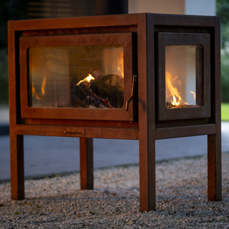 Enjoyfires cortenstaal houtkachel Fuera 85x54x85 cm