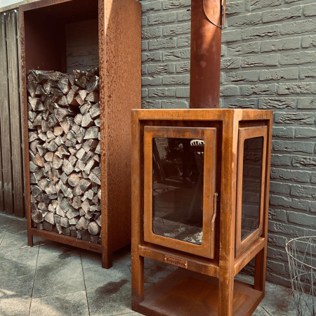 Cortenstaal tuinhaard Fuego foto van klant