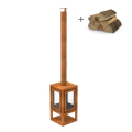 Enjoyfires cortenstaal houtkachel Fuego 54x54x105 cm