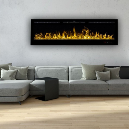 Elektrische wandhaard Majestic 114 cm breed - gele vlammen