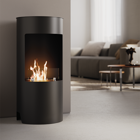 Staande bio-ethanol kachel Enjoyfires Bern in het zwart