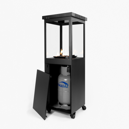 De Sunwood Marino matt black is eenvoudig aan te sluiten op een propaan- of butaan gasfles. Liever op aardgas aansluiten? Dat is ook mogelijk.