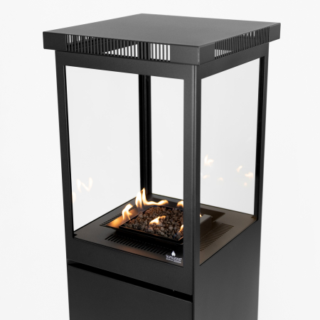 Geniet van meer sfeer, warmte en gezelligheid op je terras met de vuurzuil op gas van Sunwood