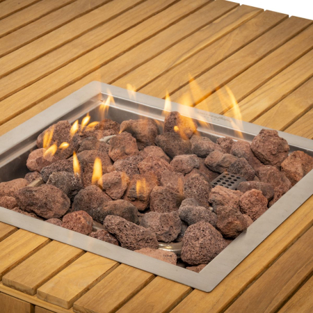 Enjoyfires vuurtafel Mida - zand met teakhout