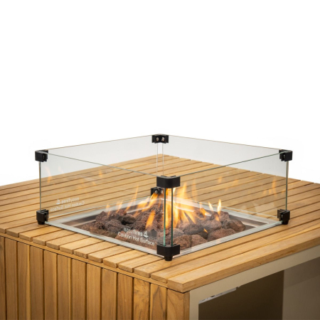 Enjoyfires vuurtafel Mida - zand met teakhout