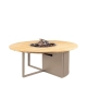 Cosiloft 120 sandy beige / teak rond