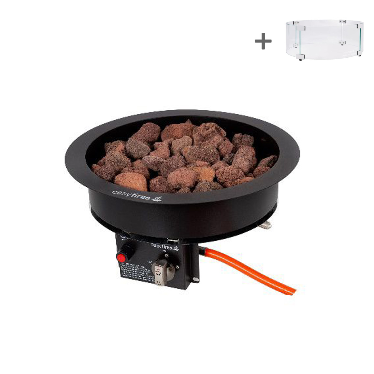 Easyfires inbouwbrander ø30 cm – zwart