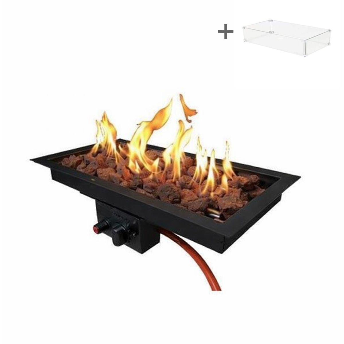 Enjoyfires inbouwbrander 60x30x14 cm zwart