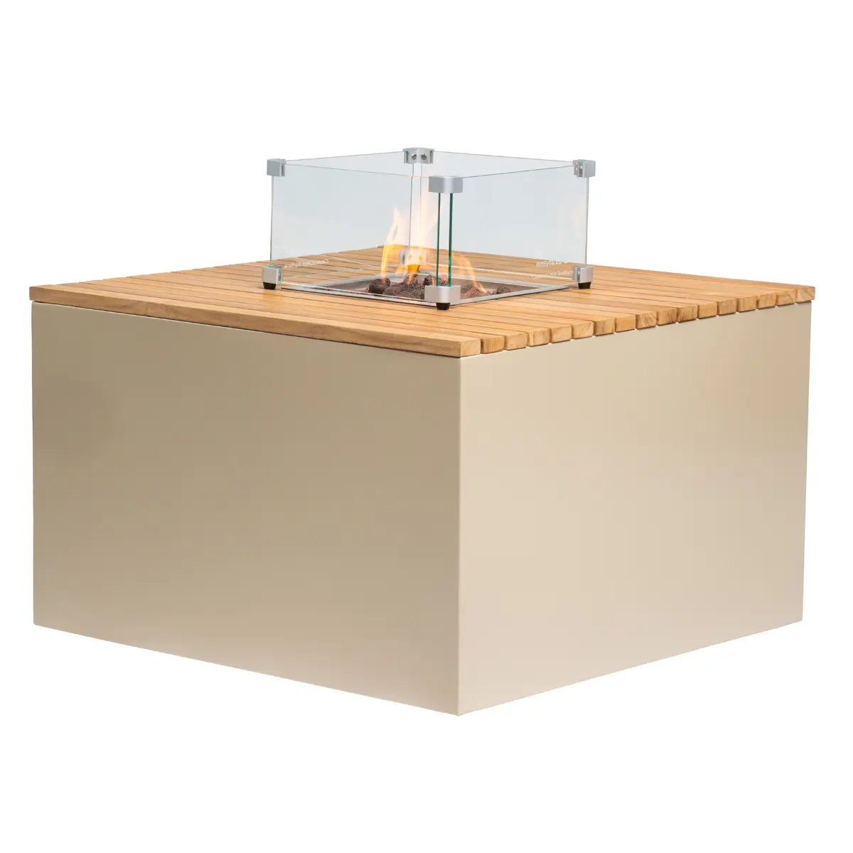 Vuurtafel Cube vierkant sandy beige
