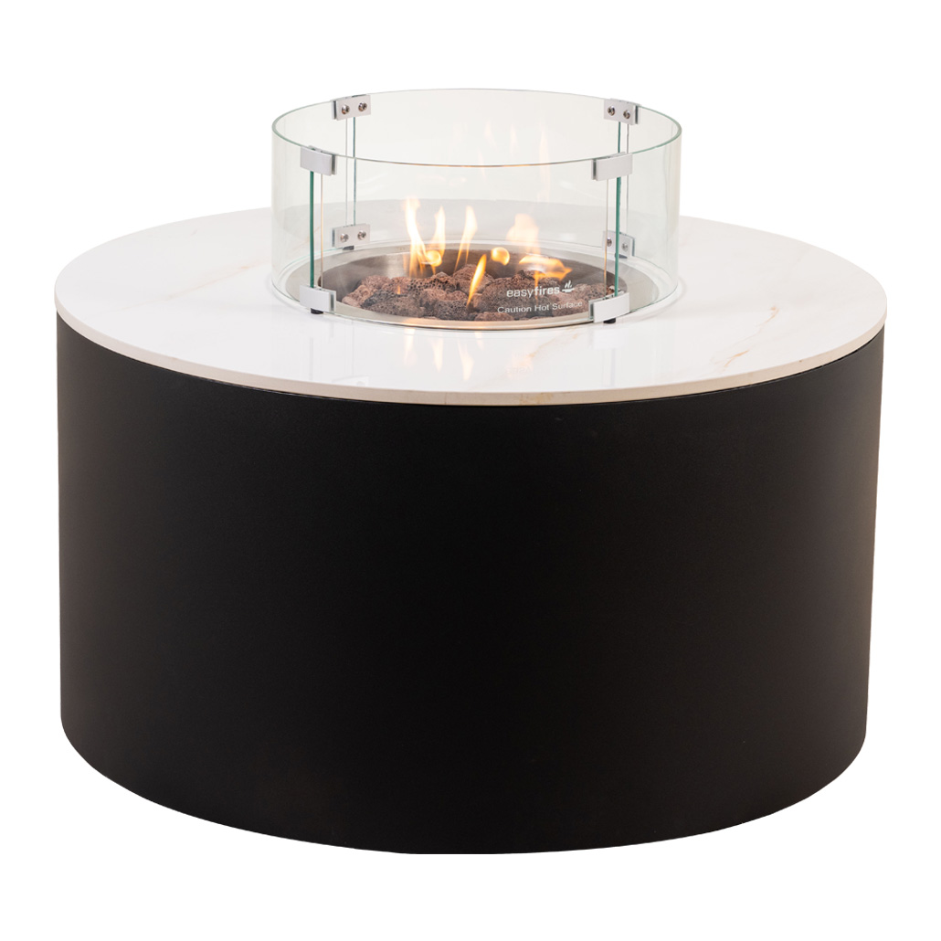 easyfires vuurtafel circle marmer blad